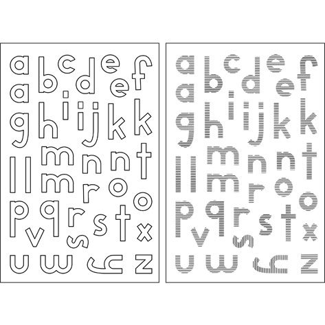 Stripy Alphabet Double Clear Stamp Set